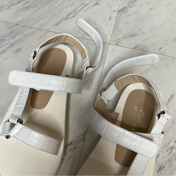 Stuart Weitzman Vail White Crocodile Sport Sandal 7B - Picture 7 of 13